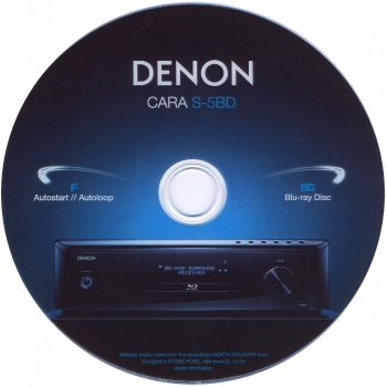 Denon Cara S-5BD Demonstration Blu-Ray Disc